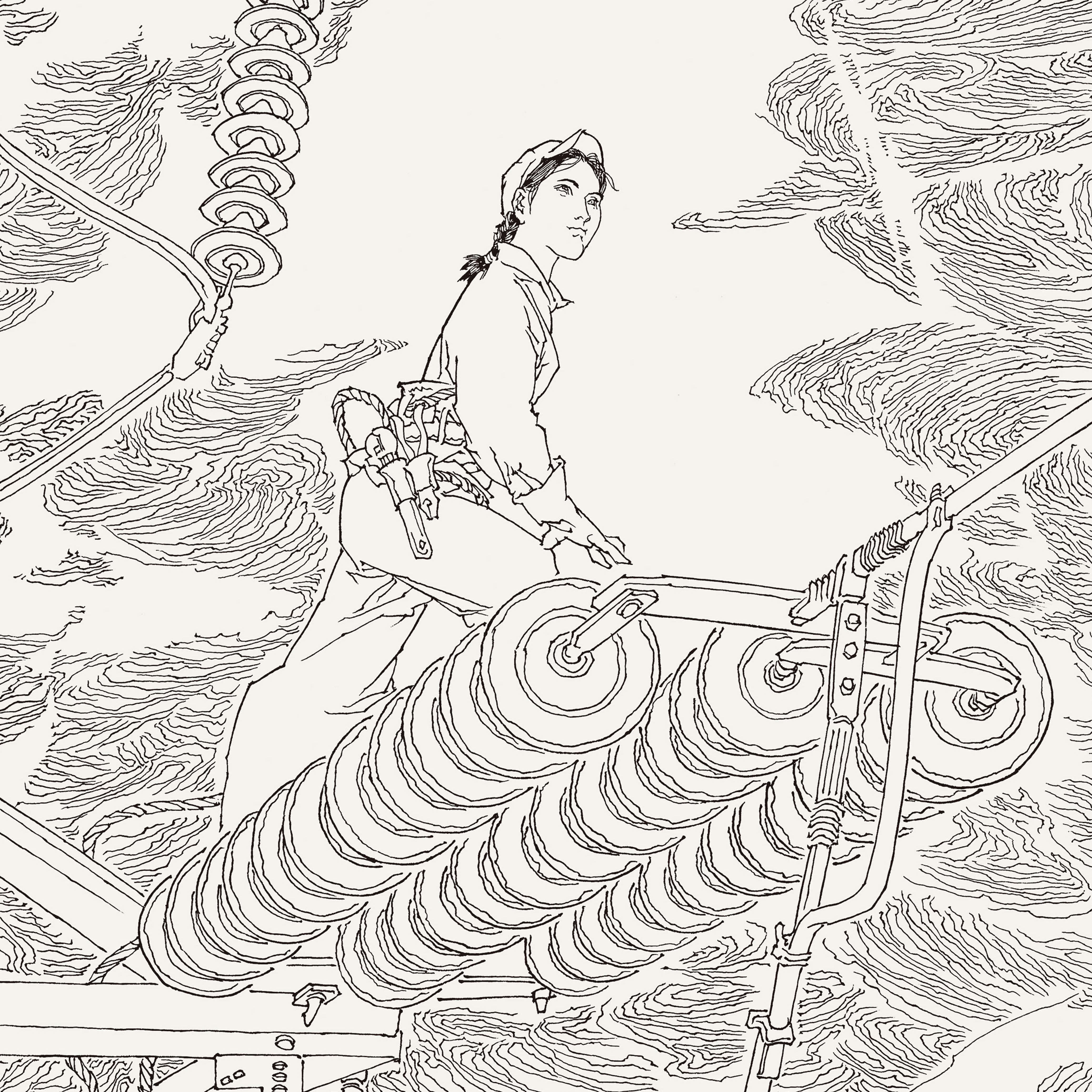 弧光闪闪  连环画选页•毛笔  1972